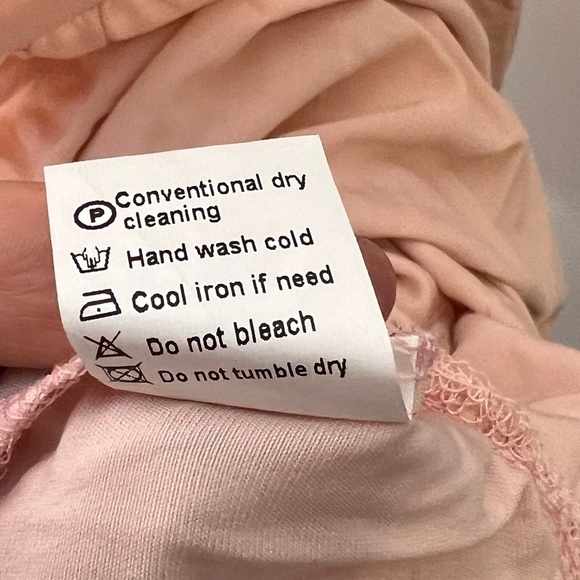 Cloudwalk Pink Ruffle Lantern Sleeve Swing Dress, Medium - Picture 7 of 7